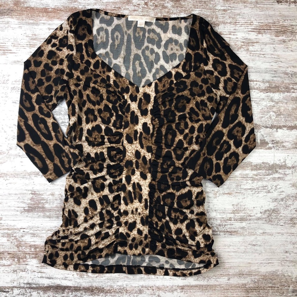 Boston Proper Leopard Print Top Shirt